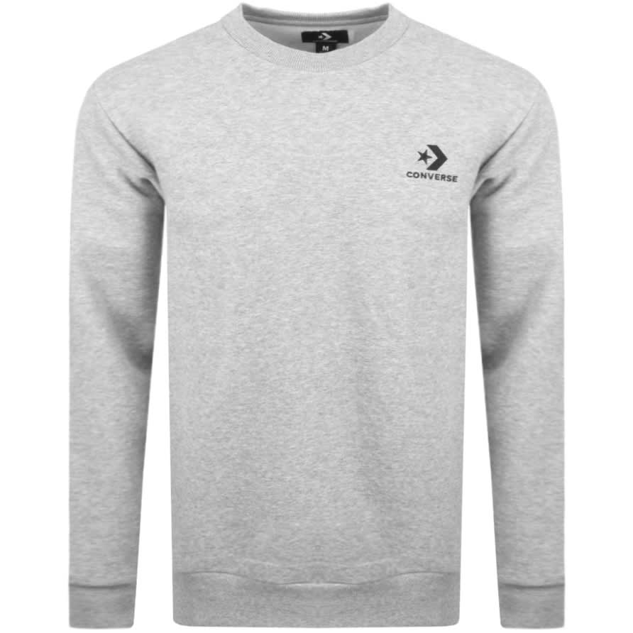 Alternative Image for ProductConverse Star Chevron Logo Sweatshirt Grey1
